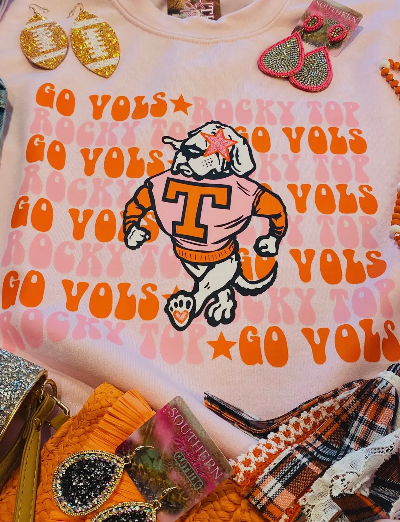 GO VOLS Star - Pink Sweatshirt