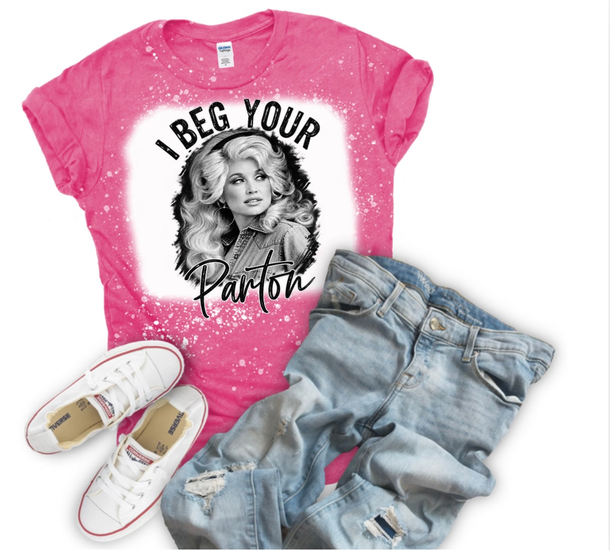 I Beg Your Graphic Tee- Pink Western Country Shirt