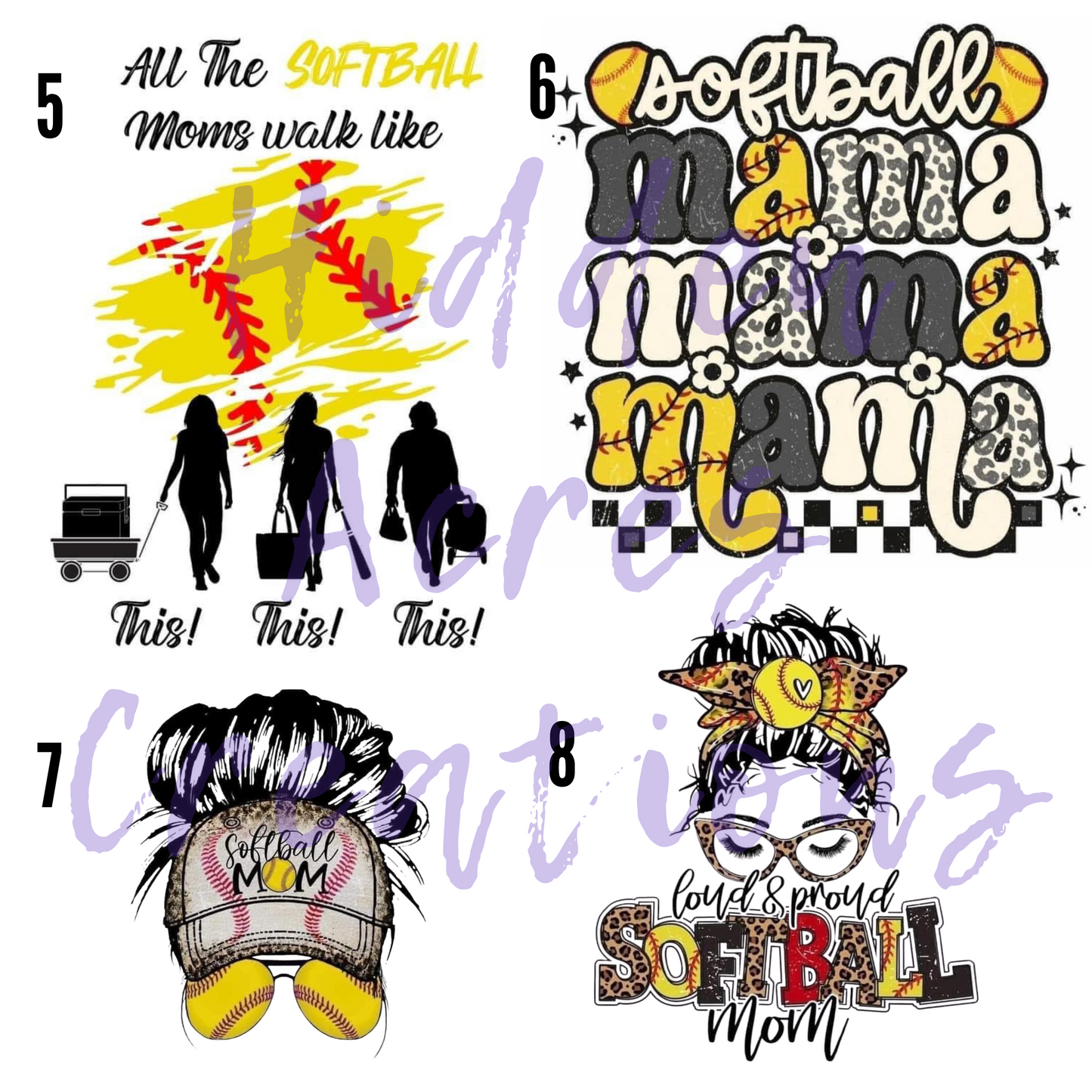 Choose Your Softball Design - Bleached T-Shirt