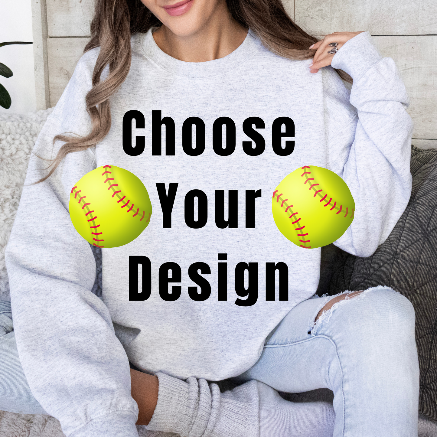 Choose Your Own Softball Design Crewneck