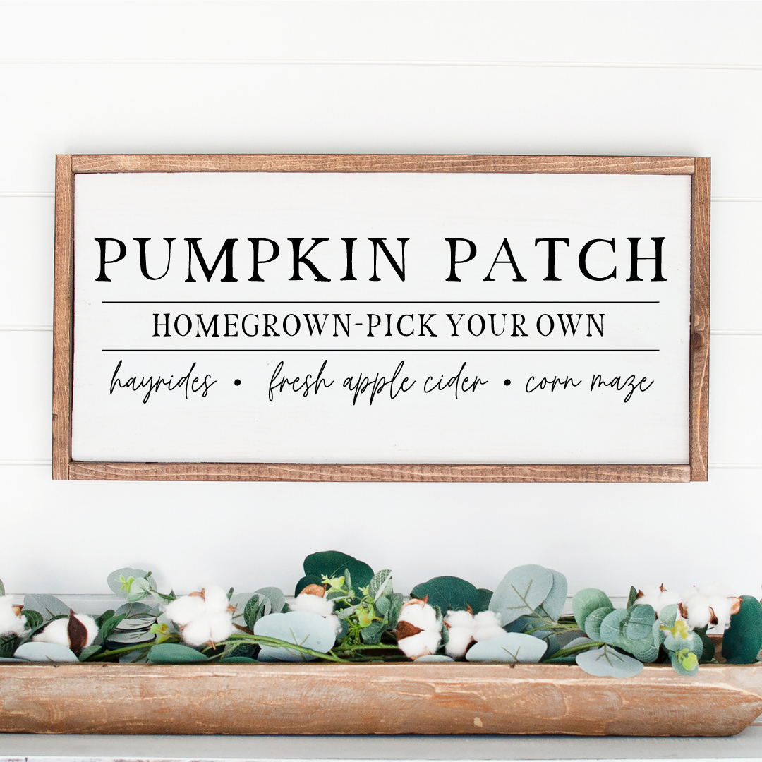 Pumpkin Patch 12"x24" | Fall Decor | Wooden Sign