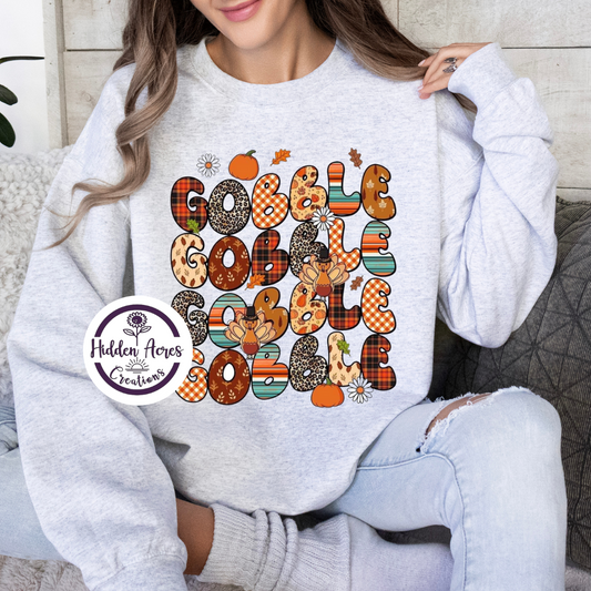 Gobble Gobble Gobble Sub Crewneck (Toddler,Youth,Adult)