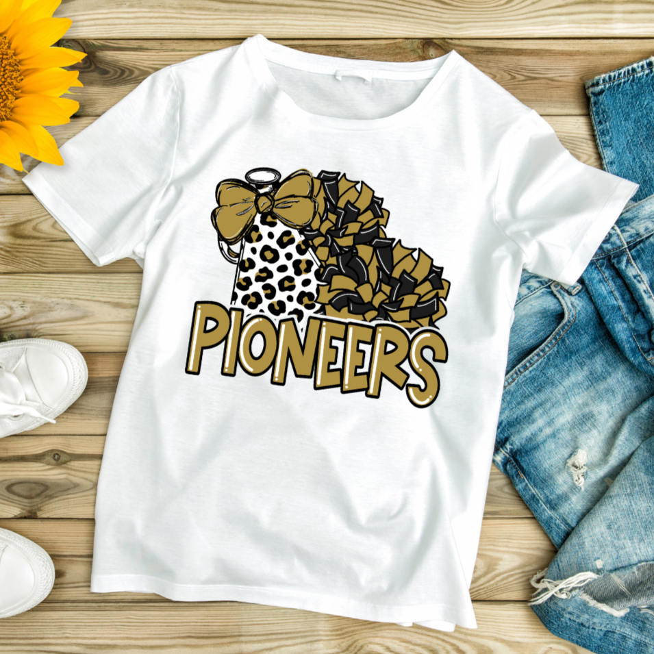 Pioneers Cheer Vegas Gold Tee Shirt