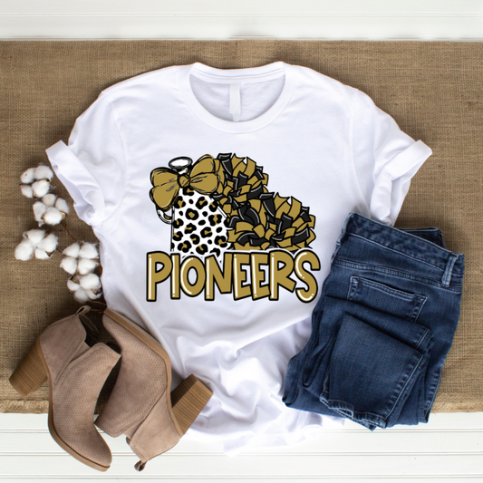 Pioneers Cheer Vegas Gold Tee Shirt