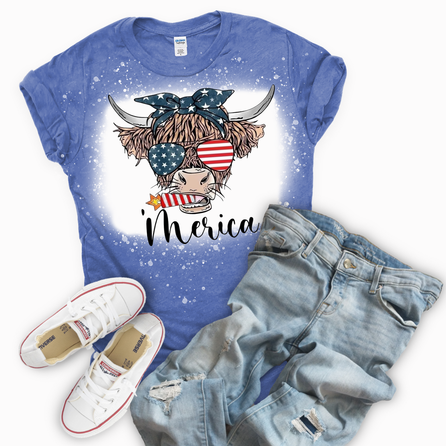 Highland 'Merica Bleached Tee