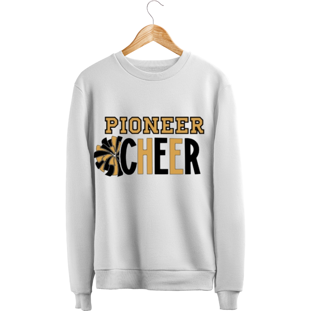 Pioneer Cheer side Pom Crewneck