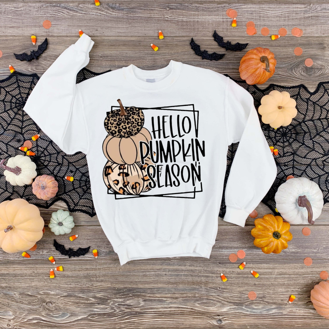 Hello Pumpkin Season Fleece Sub Crewneck