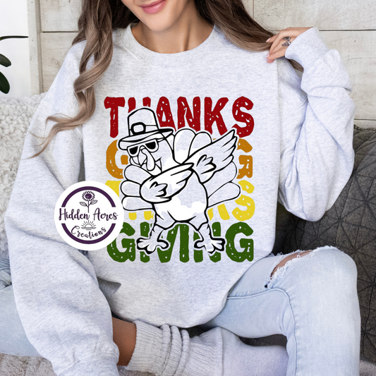 Thanks Giving Giving Giving Sub Crewneck (Toddler,Youth,Adult)