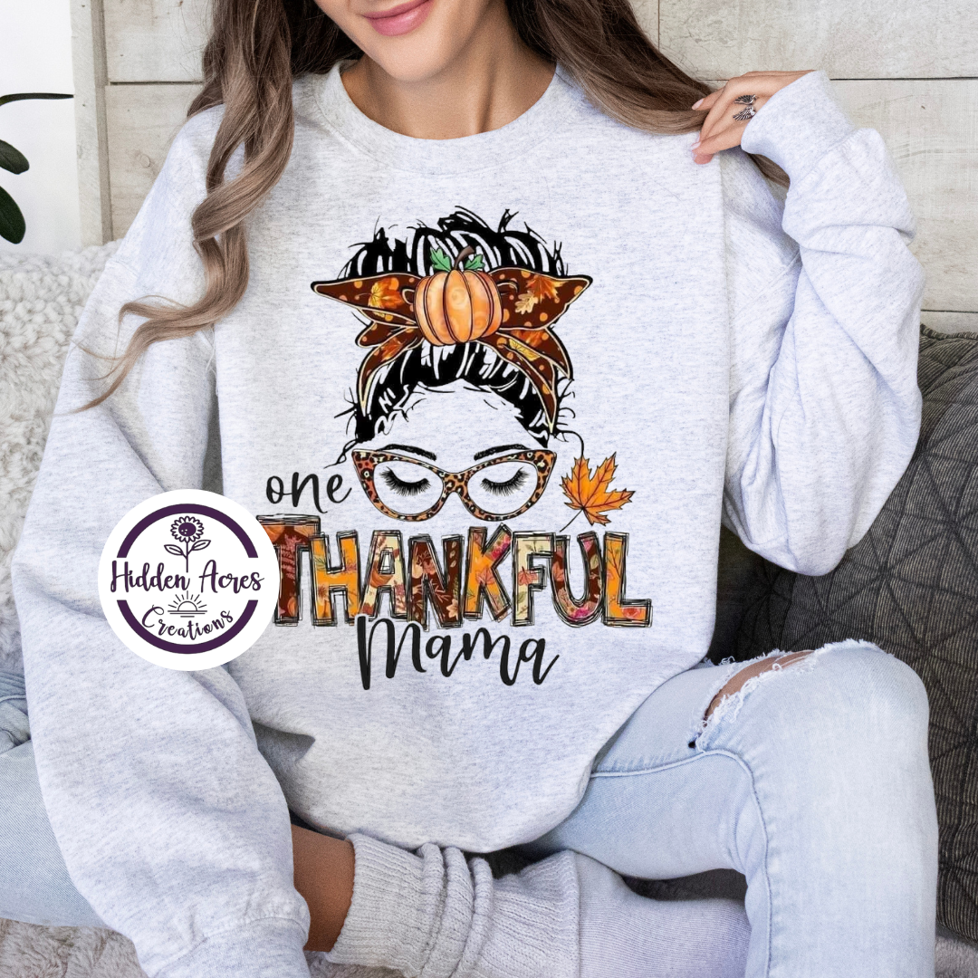 One Thankful Mama Sub Crewneck