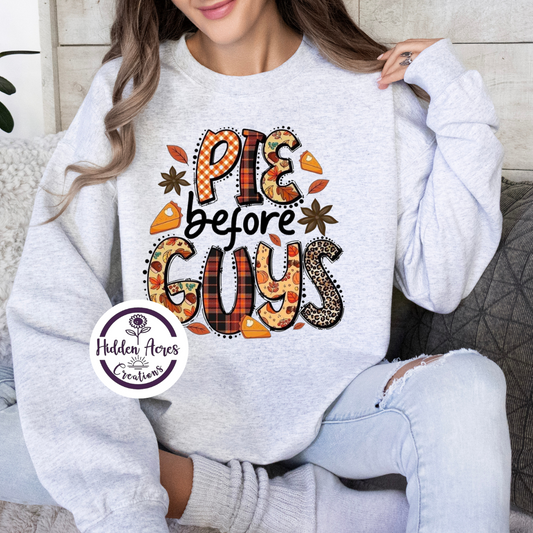 Pie Before Guys Sub Crewneck (Toddler,Youth,Adult)