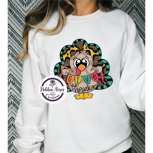 Give Thanks Sub Crewneck (Toddler,Youth,Adult)