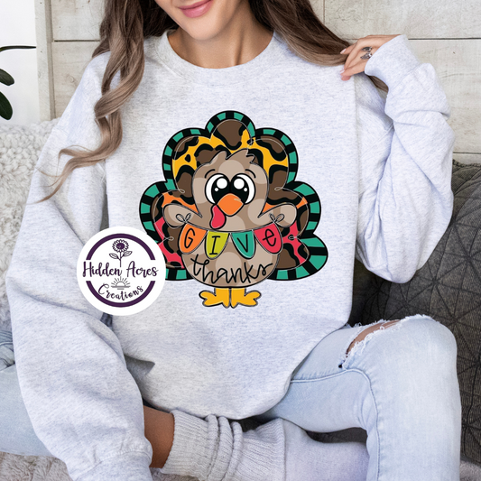 Give Thanks Sub Crewneck (Toddler,Youth,Adult)