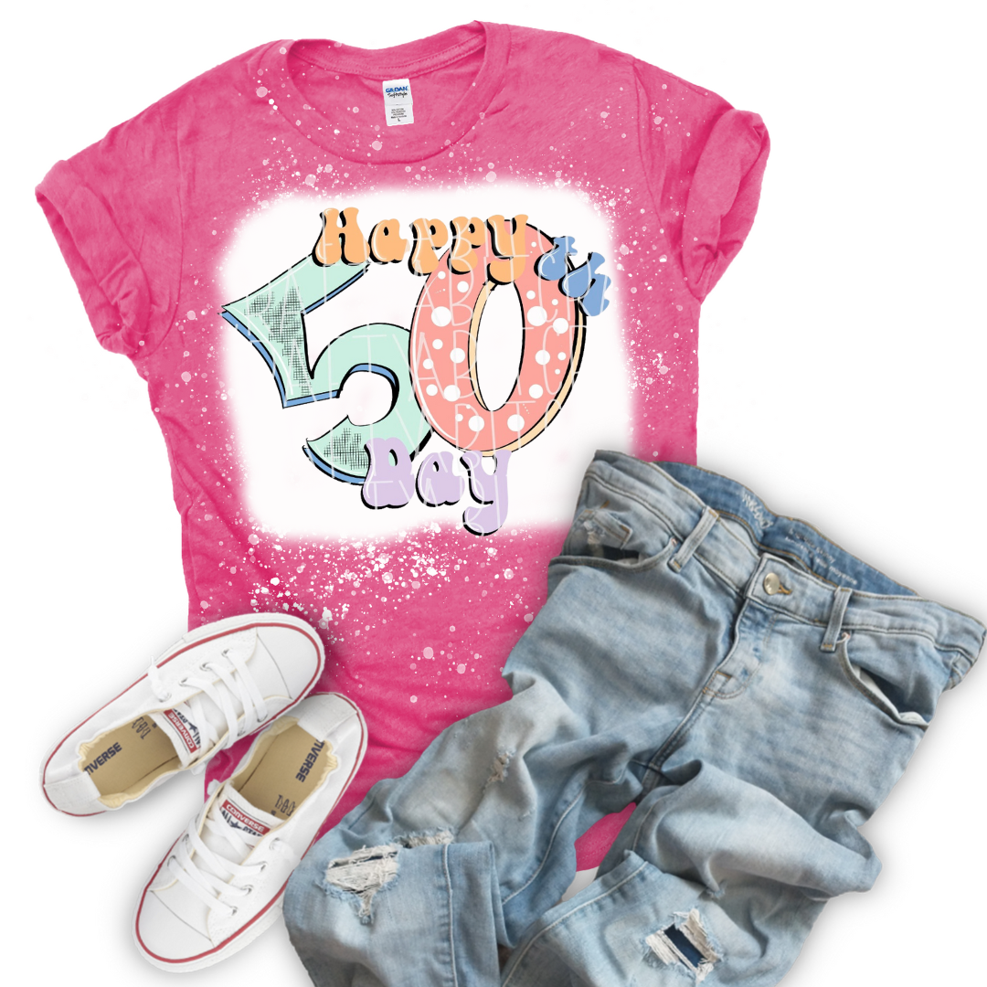 Happy 50th Day of School Tee Shirt