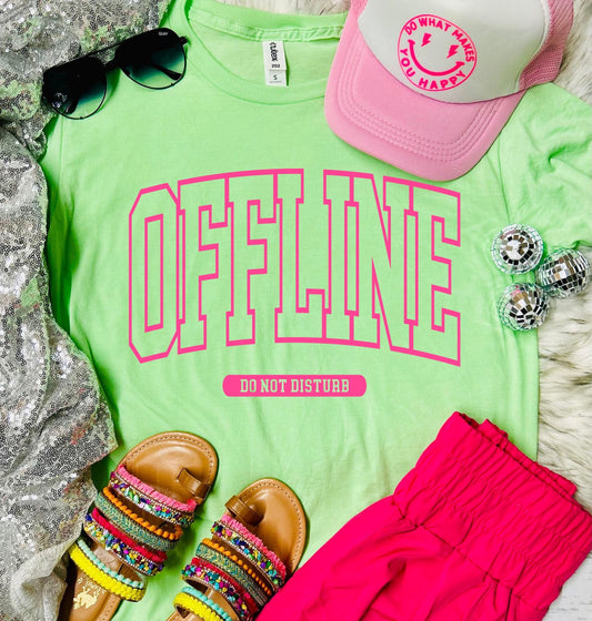 Offline Do Not Disturb Mint Tee