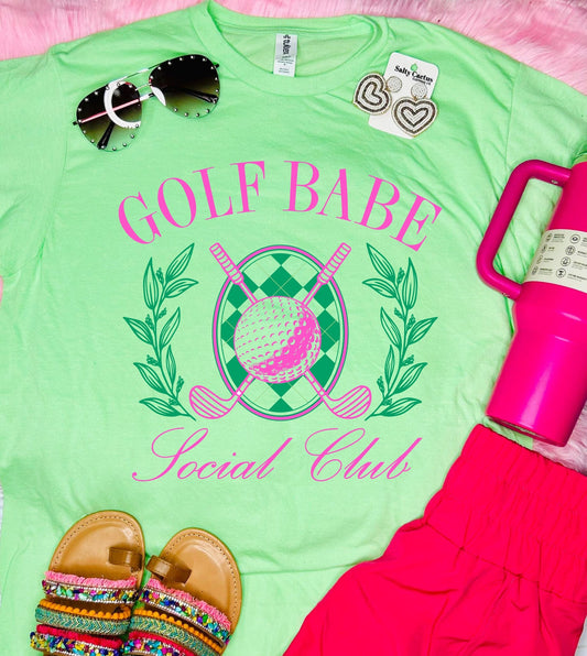 Golf Babe Social Club Neo Mint Tee