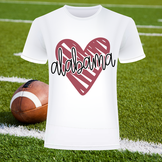 Alabama Heart Tee Shirt