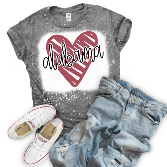 Alabama Heart Tee Shirt