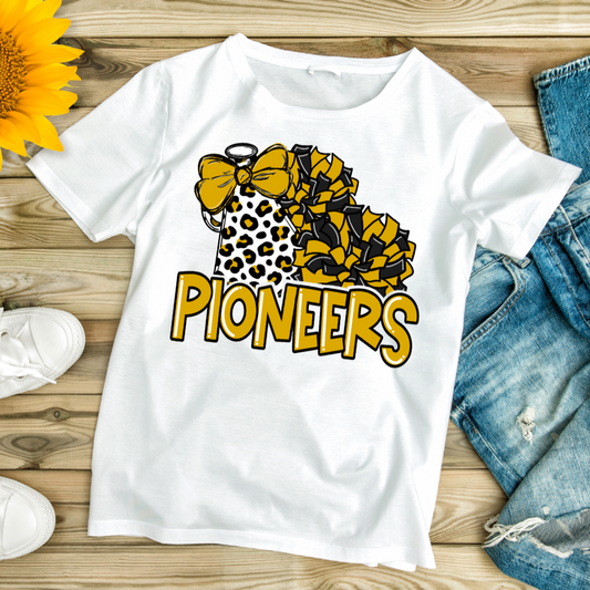 Pioneers Cheer Yellow Gold Tee Shirt