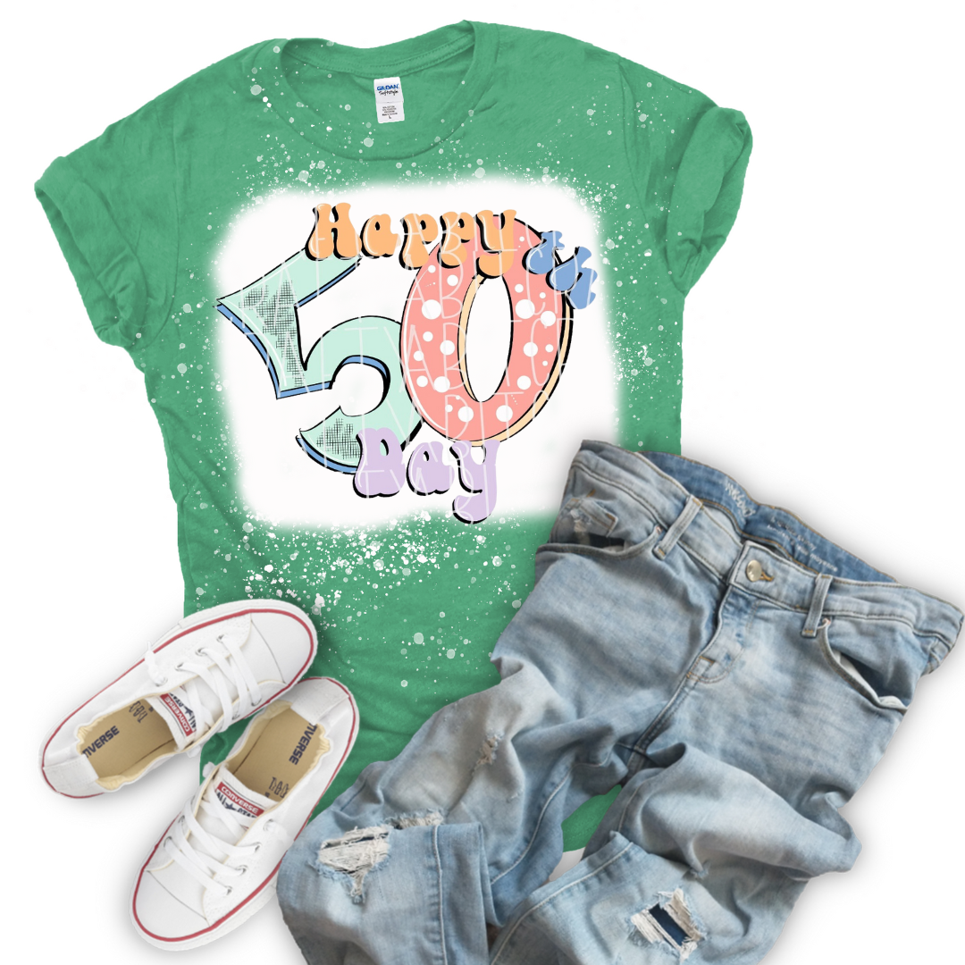 Happy 50th Day of School Tee Shirt