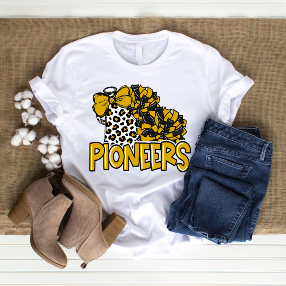 Pioneers Cheer Yellow Gold Tee Shirt