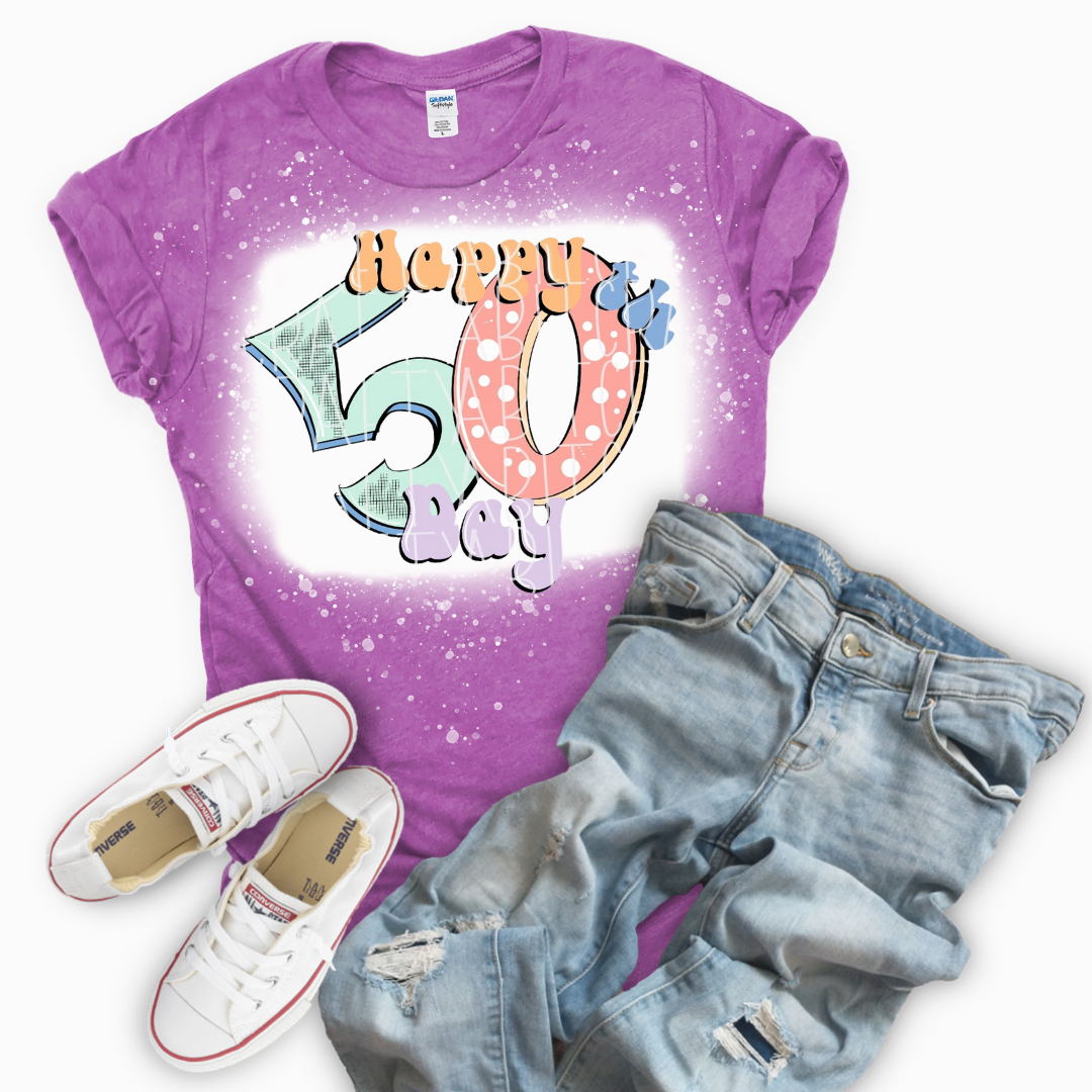 Happy 50th Day of School Tee Shirt