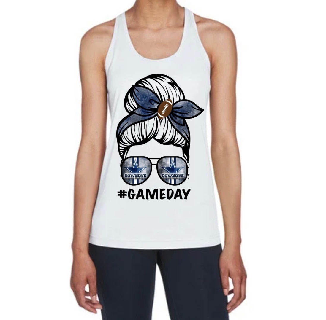 Mama Bun #GameDay Cowboys Ladies Endeavor Tank