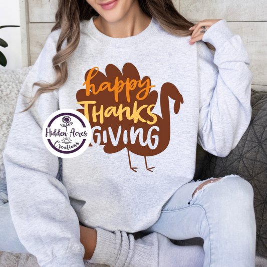 Happy Thanksgiving Sub Crewneck (Toddler,Youth,Adult)