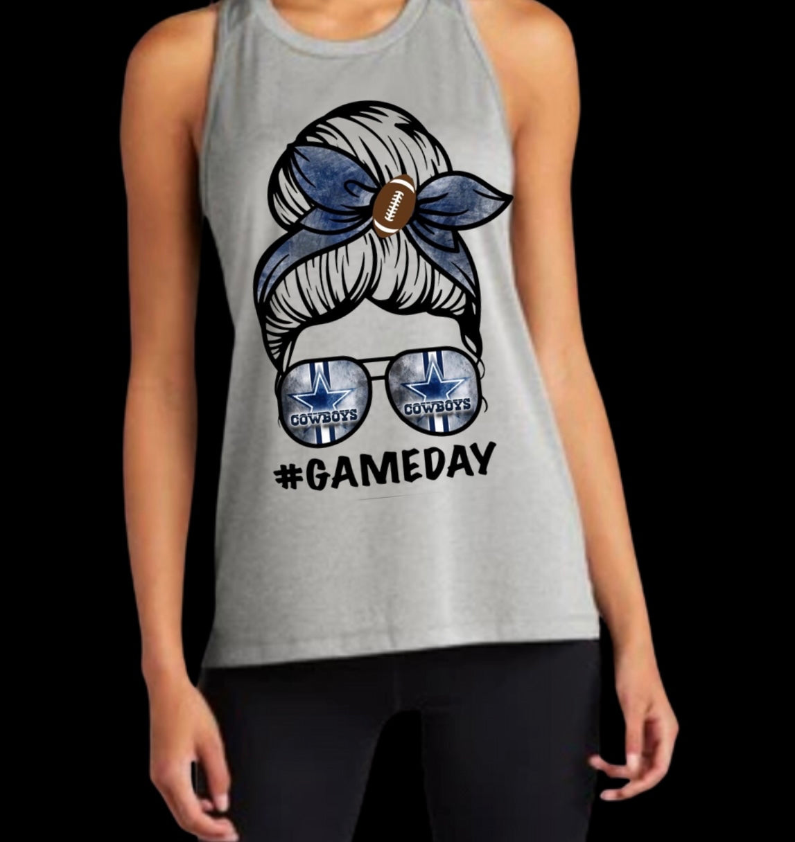 Mama Bun #GameDay Cowboys Ladies Endeavor Tank