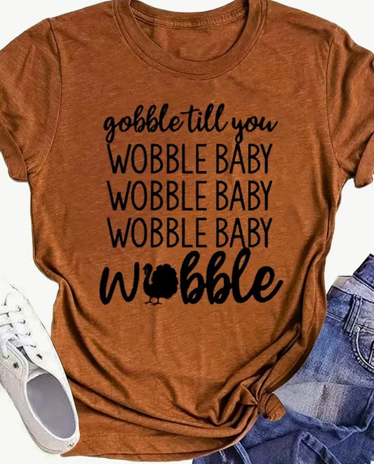 Gobble til you WOBBLE Baby Fall Tee