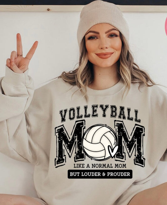 Volleyball Mom Like a Normal Mom But Sublimated Crewneck
