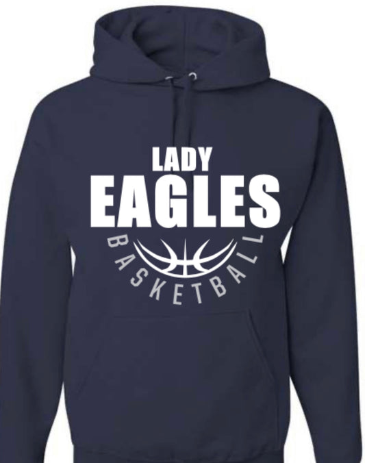 Lady Eagles Block Letter DTF Long Sleeve | Crewneck | Hoodie (Toddler, Youth, Adult)