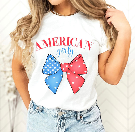 American Girly Bow Tee/Crewneck