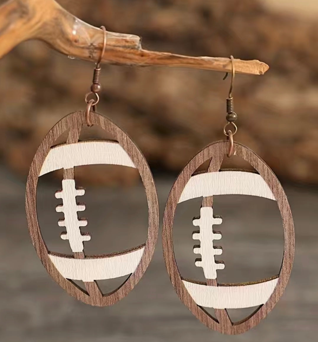 Football Silhouette Earrings