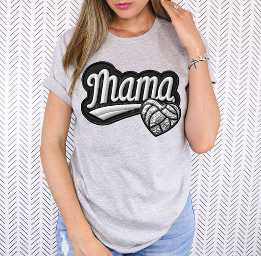 Volleyball Mama Heart Faux Tee *Choose your shirt color