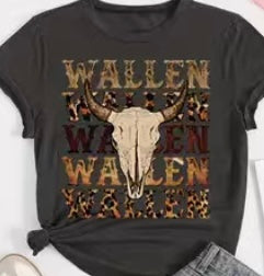 Western Cowskull Cheetah Print T-Shirt | Apparel