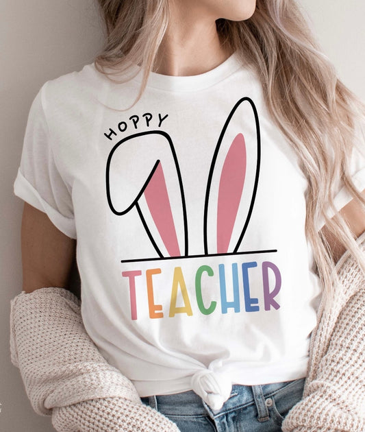Hoppy Teacher Era Tee or Sweatshirt