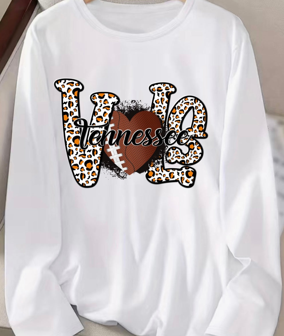 Tennessee VOLS Leopard Graphic Long Sleeve Tee | Vols Shirt | TN Tee