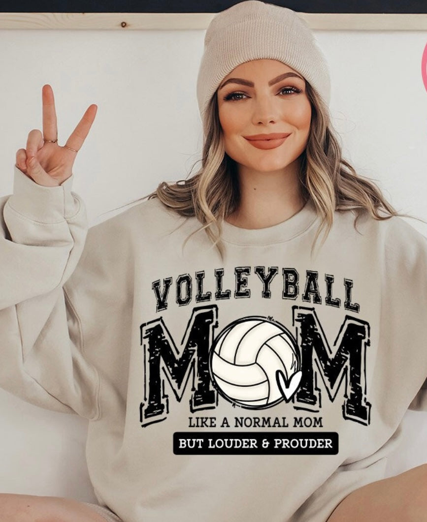 Volleyball Mom Like a Normal Mom But Sublimated Crewneck