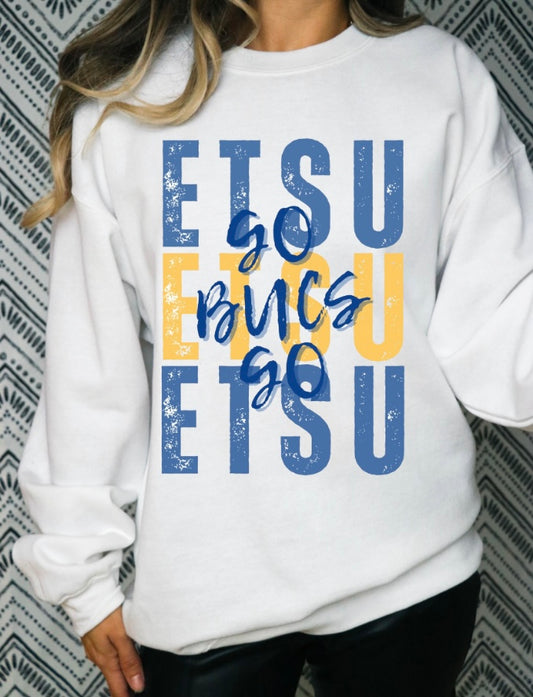 ETSU Go Bucs Go Sub Crewneck