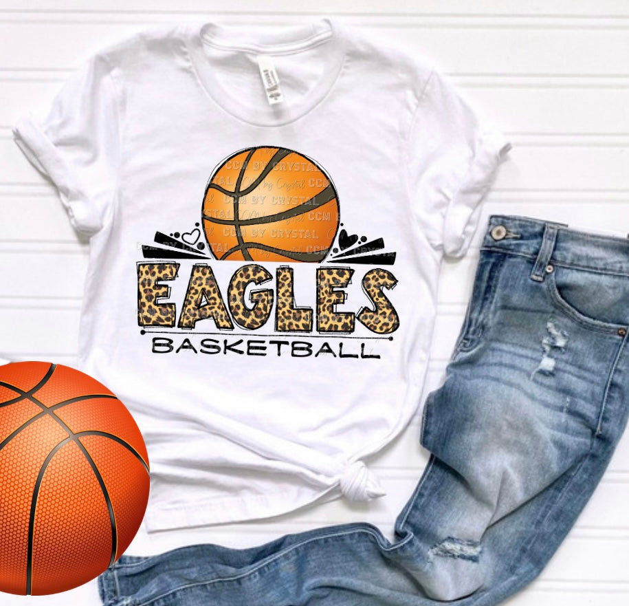 Eagles Basketball Cheetah Sub Tee Shirt