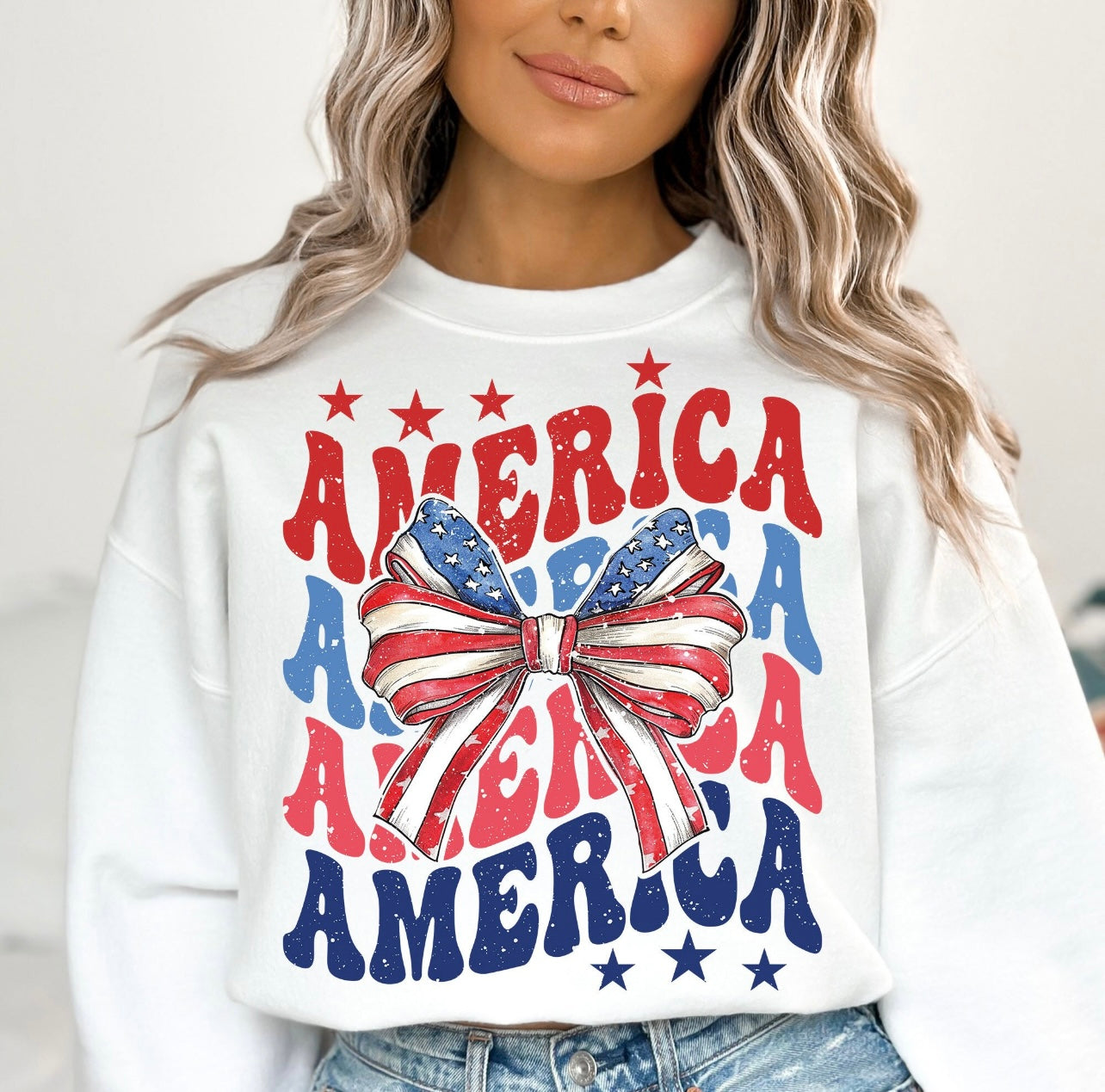 America Bow Tee/Crewneck