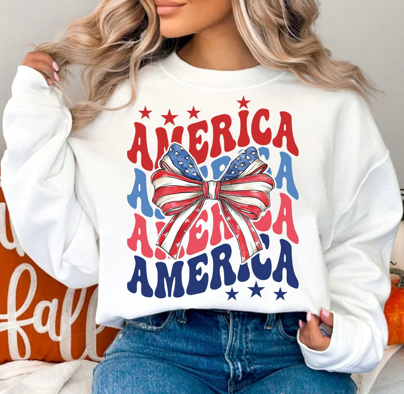 America Bow Tee/Crewneck