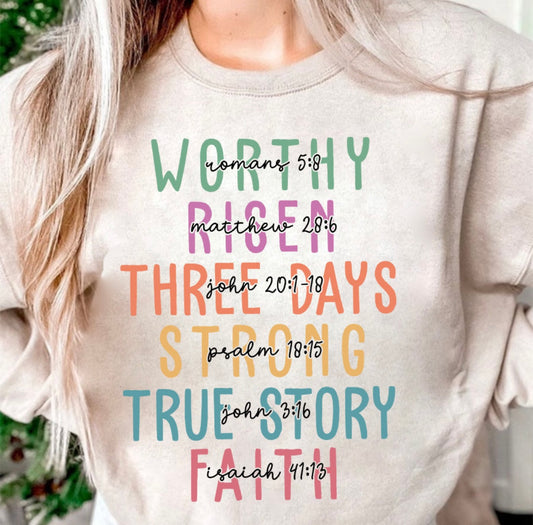 Worthy | Risen | Three Days | Strong | True Story | Faith
