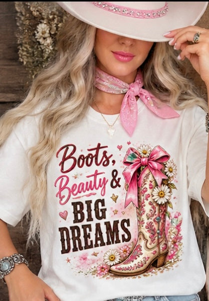 Boots, Beauty, & Big Dreams Western Graphic Tee