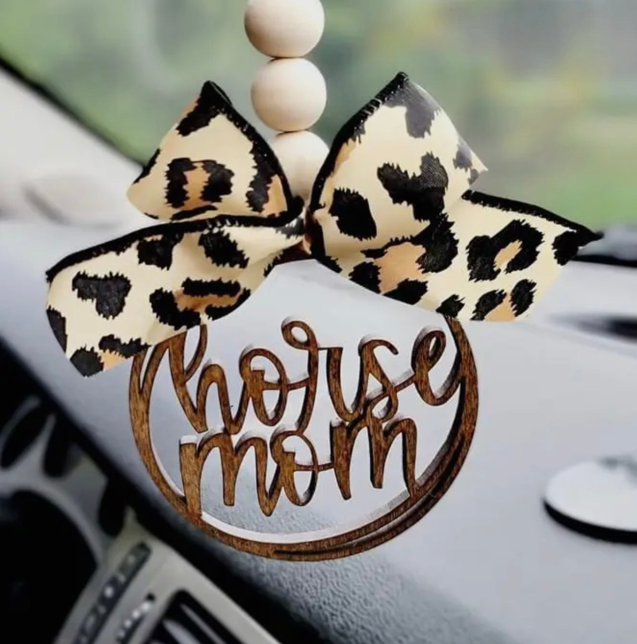 Horse Mom Car Charm