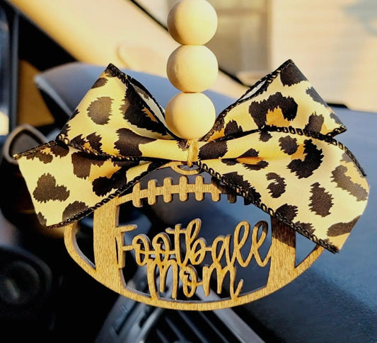 Football Mom Car Charm