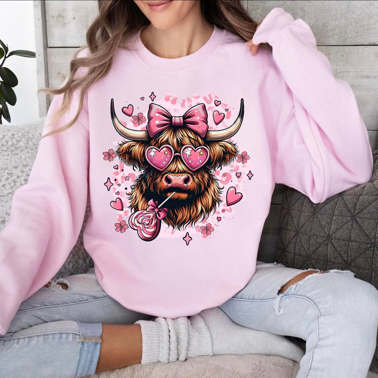 Highland Cow \ Valentine Crewneck