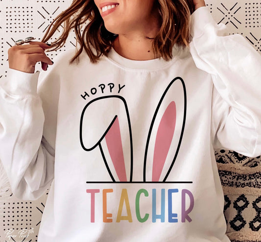 Hoppy Teacher Era Tee or Sweatshirt