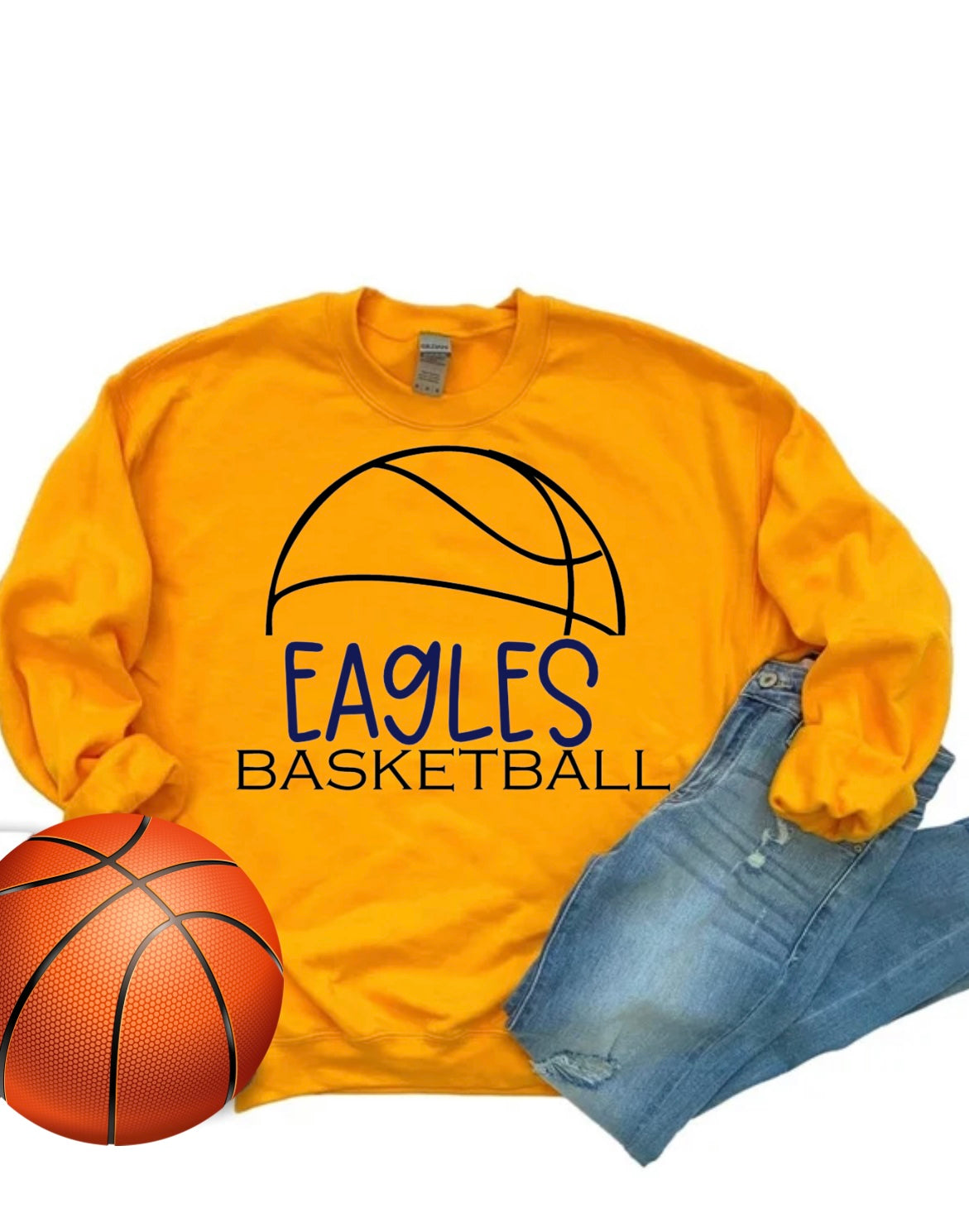 Eagles Basketball Sub Crewneck (Youth , Adult)