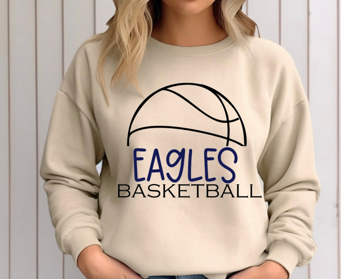 Eagles Basketball Sub Crewneck (Youth , Adult)